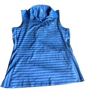 PUMA Women's Golf Dry Cell Tank Top Size M, Blue Stripes, Sleeveless